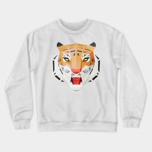 Low poly Tiger Head in full face (art2) Crewneck Sweatshirt